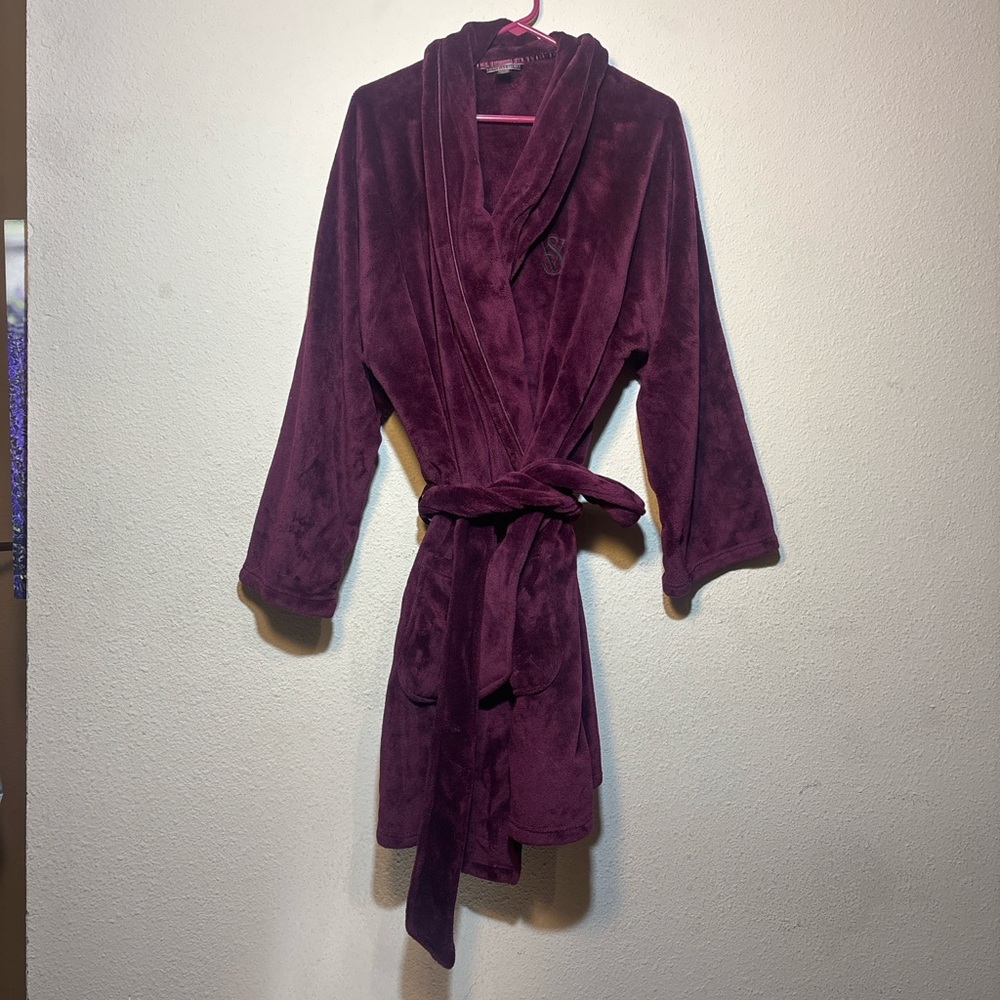 Victoria's Secret Deep Purple Plush Robe
